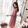 Casual jurken vrouwen moederschap kant chiffon zwangerschap zwangere bruiloft geplooide jurk sexy po shoot pografie rekwisers kleding