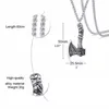 Colliers pendants Viking Wolf Raven Axe Collier Chaîne en alliage Bijoux Cadeaux pour hommes