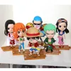 10pcsset Japon anime modeli tek parça aksiyon figürü koleksiyonu Luffy Nami Bebek Oyuncak Çocuklar İçin T2001181404611