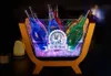 Energiebesparende lamp kralen creatieve bar lichtgevende ijs emmer kleurrijke verlichting led laden transparante acryl roestvrij stalen overwinning