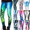 4xL Toppkvalitet Kvinnor Galaxy Rainbow Cloud Black Green Mermaid Printed Leggings Milk Leggins Summer 211204