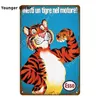 2021 Retro ESSO Sinais de metal tigre Poster de óleo Poster Decoração de parede para barra de barra de barra de gasolina gasolina Decoração de garagem vintage 2030 8322427