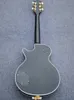 Guitare électrique personnalisée chinoise mate mate noire triple pick-up jazz trémolo système guitar7063026