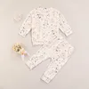 Unisex Baby Curnsuit Одежда в горошек Падение Sprint Cousssuit Младенческий мальчик Девушка 2 Шт. Набор одежды для одежды G1023