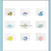 Cartoon Tillbehör Produkter Baby, Kids Maternity Animal Sea Shark Whale Brosch Pins Enamel Lapel Pin för Kvinnor Män Top Dress Co Fashion J