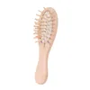 Bamboo Bristles Detangling Wooden Hair Brush Wet or Dry Oval Hairbrush 16453cm for Women Men and Kids 481 V22134782