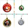 sublimering jul ornament boll personaliserade tomma förbrukningsvaror levererar hjärtöverföring utskrift diy material ny Xmas -stil