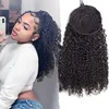 Kinky Krullend 100% Menselijke Trekkoord Paardenstaart voor Zwarte Vrouwen 8A Braziliaanse Virgin Kinkys Clip in Pony Tail Extension Real Hair Stuks 120G