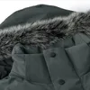 Męski zużycie Płaszcz Kapturowany skórzany zimowy wiatrówek Down Heavy Jacket Fashion