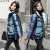 Femmes Brillant Solid Down Veste Spring Spring Fashion Tendance Épaissir Tableau chaud Coulu Capuche Couples Designer Femme Casual Casual Puffer Vestes