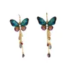 Sinzry 2021 Bijoux naturels original faits à la main perle d'eau douce papillon d'été Tassel goutte boucles d'oreilles
