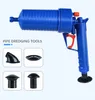 Air Power Drain Blaster Gun Lavello manuale ad alta pressione Apri stantuffo Bagno Toilette Closestool Tubo Dragaggio Strumenti puliti