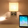 WALL LAMP 2 LIGHTS 2 스위치 LED LED 침대 옆 램프 라이트 홈 포커스 독서 스윙 암 라이트 Sconces 321I