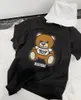 Kids fashion T-shirts Luxe designer t-shirt Tops Tees jongens meisjes cartoon beer geborduurde brief katoen korte mouw Trui kinderkleding Losse Stijl