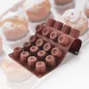 Choklad mögel Donut Biscuitwaffle Baking Silikon Värmebeständig återanvändbar Folding Maker Color Soft Dessert Köksartiklar