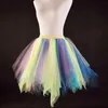 Kjolar 2021 Trender Kvinnor Färgglada Pleated Gauzze Short Kjol Vuxen Tutu Dancing för Girls Mode Accessoarer Jupon # 29