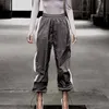 Kobiety Fashion Spodnie Siłownia Odzież Sportowa Odzież Plus Rozmiar Trendy Hip-Hop Refleksyjny szwy Loose Spodnie Dryczki Q0801