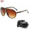 2pcs Men Unisex Brand Design Sunglasses Vintage Retro Outdoor Sports Driving Big Red Frame Grey 63mm lens Glasses Eyewear With Box2244834