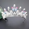 Baroque Baroque Baroque Mariage de mariée Couronne élégante Simulate Perle Righestone Band Princes Party Hair Accessory Headswear