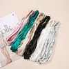 Fashion Women Summer satin Headbands Bohemian Girl Cross Turban Bandage Bandanas Elastic Hairbands Hair Accessories