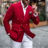 mens red wedding suit