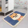 Shiba Inu Cartoon Door Mat Bath Rug Anti-Slip Water Absorption Shower Home Dog Carpet Toilet Door Bathroom Anti-skid Pad 211204