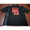 001 Rutgers Scarlet Knight Justin Davidovicz #95 real Full embroidery College Jersey Size S-4XL or custom any name or number jersey