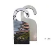 newWooden Made Dye Sublimation MDF Board Gate Knock Decoration Hanging Sign No Disturb Door Hangers EWd5996