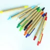 Promotional Students Ballpoint Pens Eco-Friendly Paper Ballpoint Pens Custom Logo School Supplies Stationery Plastic Clip