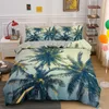 Comforter Cover Tropical Botanical Leaves Duvet Bedding Set Quilt Microfiber Decoration 210309
