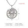 10 pièces/ensemble le premier Pentacle du soleil clé de salomon chaîne collier amulette Viking juif en acier inoxydable couleur or longs colliers hommes