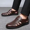 YWEEN Big Size men sandals Fashionable leather sandals Men outdoor casual shoes Breathable Fisherman Shoes men Beach shoes 210624