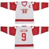 Thr Sutton Youngblood Filme Hamilton Mustangs Gelo Hóquei Jersey Blank 9 Sutton 10 Youngblood jerseys personalizado qualquer nome número branco vintage