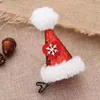 Рождество Santa Hat для волос аксессуары блеск Бобби PIN для девочек женская вечеринка день рождения фестиваль поддержки детские подарки PHJK2111