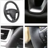 フォードエッジ4dr Suv 2015-2017フォードフュージョンセダン2013-2018 DIYレザーステアリングホイールラップのためのカスタマイズされた車のステアリングホイールカバー