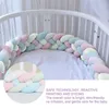 Cushion Decorative Pillow 2 2 Meter Baby Bed Bumper Infant Braid Cot Cradle Cushion Knot Crib Protector Room Decor266B