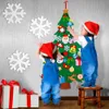 QIFU Felt Christmas Tree Santa Claus Merry Decor for Home Navidad Natal Kesrt Cristmas Happy Year Y201020
