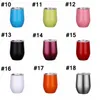 12oz Egg Cup Mug Stainless Steel Wine Tumbler Double Wall Eggs Shape Cups Tumblers With Sealing Lid Insulated Glasses Drinkware Favors WLL788