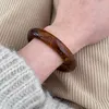 Bangle fflacell Korea mode Tortoiseshell Armband Minimalistic Chic Acrylic Marble Vintage for Women Girls Party Jewelry Melv22