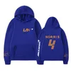 Męskie bluzy bluzy 2022hoodiesAutumn Winter Formula One Racer Lando Norris F1 McLaren Team Racing Fani Hoodie Mężczyźni/Kobiety Przekroczenie