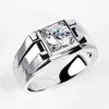 Bagues pour hommes cristal classique bague généreuse diamant brillant charmant hommes en trois dimensions simple Dieu dame cluster styles bande