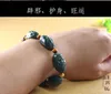 Naturlig Hetian Raw Black Green Jade Armband Jade Beads Bangle 100% Real Jade Smycken Armband Jadeit för kvinnor Män Gift.