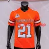 NCAA College Oklahoma State Osu Football Jersey Sanders Orange White Size S-3XL All Gestikt borduurwerk