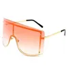 Солнцезащитные очки-авиаторы Teenyoun Fashion One Piece Негабаритные женские солнцезащитные очки Солнцезащитные очки с градиентом Красочные женские очки в большой оправе 4528056