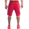 Été nouveau coton hommes Shorts mollet longueur gymnases Fitness décontracté Joggers rouge Shorts vêtements de sport musculation Shorts Men250I