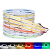 Tira de luz LED COB FOB flexible de alta densidad 14W DC12V 24V Blanco cálido R/G/B/Y/P 384led/m 512led/m