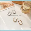 Juveliselling French Gold Chic O Shaped Hoop örhängen Kvinnor Chunky Hoops Geometrical Brass Minimalist Hie Drop Delivery 2021 Kbecy