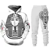 Mannen Trainingspakken Horus Egyptische God Oog Van Egypte Farao Anubis Hoodie Trainingspak Mannen Kleding Sets Herfst Winter Joggingbroek mannelijke Sweatshirt