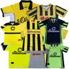 Retro klassische Borussia-Fußballtrikots 1995 96 97 98 99 2000 01 02 03 2011 2012 2013 CHAPUISAT Ricken ZORC ROSICKY MOLLER LEWANDOWSKI REUS Dortmund Retro-Fußballtrikot