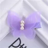 Baby Girl Lovely Butterfly Hair CLIP Fairy Princess HAIR Hairpin Tulle Net Fabric Pearl Barrettes Kids Girls Hair Accessories Gift 175 Y2